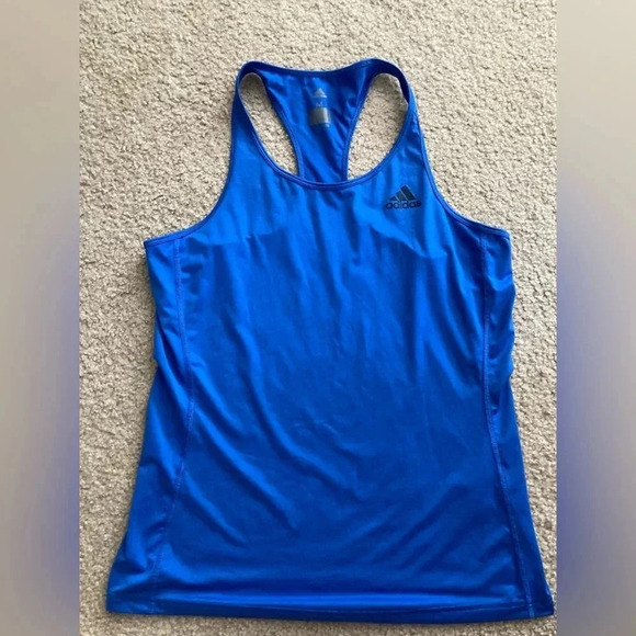 Adidas Lightweight Comfy Running Tank Top Size Medium Blue - Picture 1 of 2